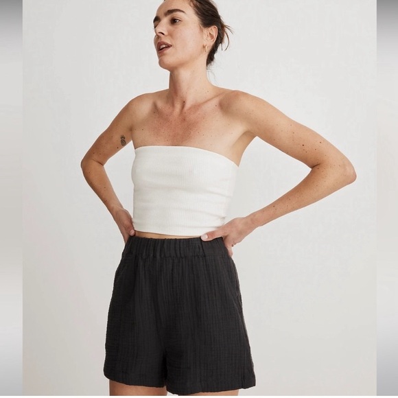 Madewell light spun easy pull on high rise short - Picture 4 of 5